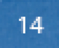 14 modrá m.